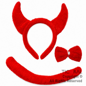 SET DIABLO ROJO (DELUXE TELA)  3 PIEZAS